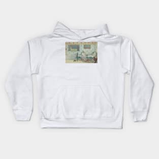 Cock-A-Doodle-Do, It's Seven O’Clock by Carl Larsson Kids Hoodie